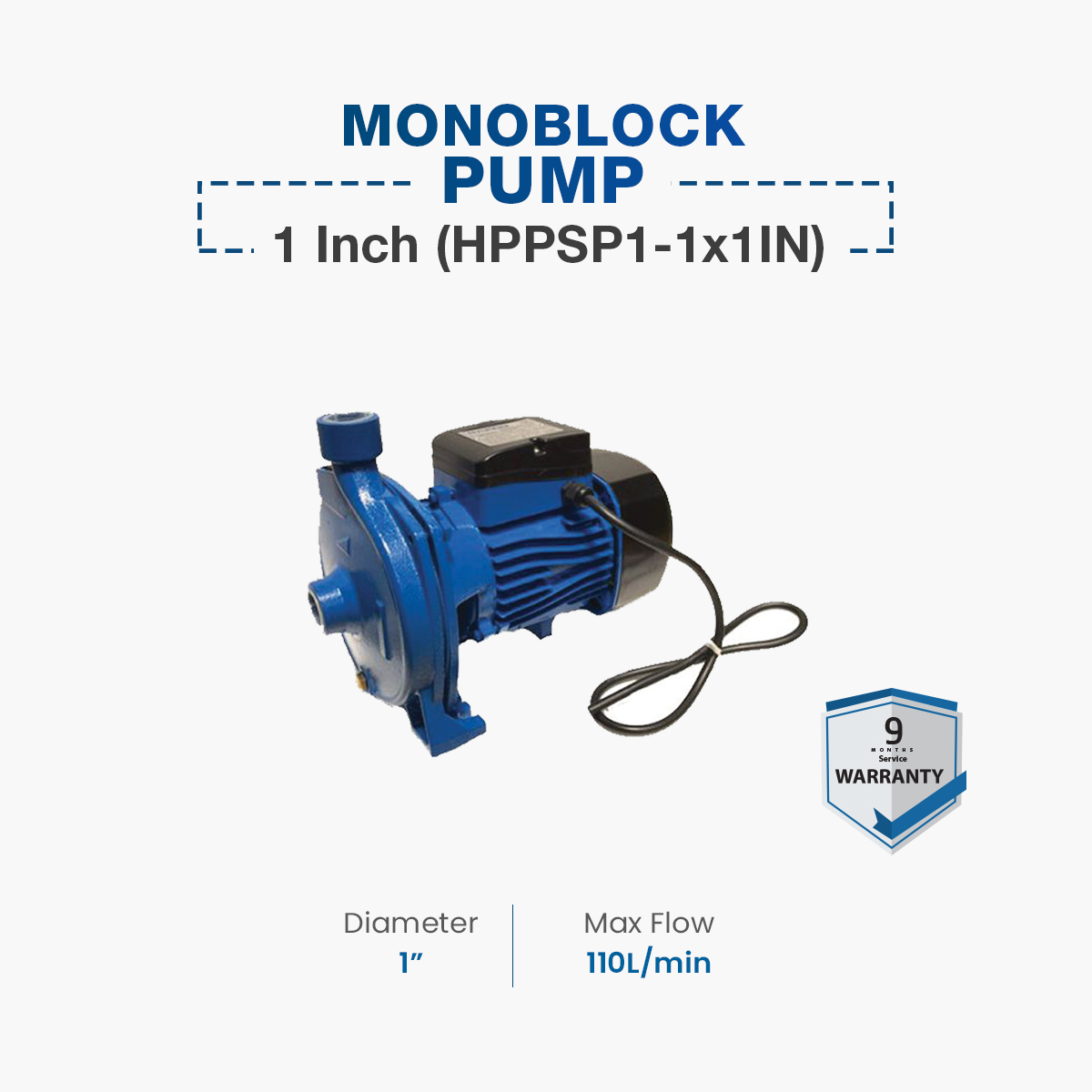 Hyundai Monoblock Pump 1 Inch (HPPSP1-1x1IN) – Pump.pk